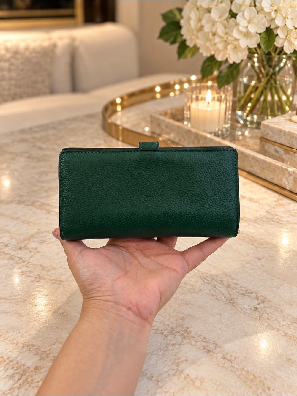 kate spade New York Emerald Green Leather Wallet - Picture 2 of 6